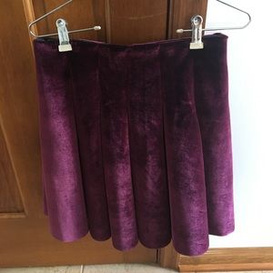 FB Sister Velvet Burgundy High Waisted Skirt